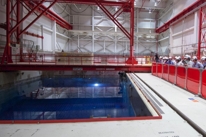  Spent fuel pool at the D.C. Cook nuclear power plant in Michigan. Photo courtesy American Electric Power